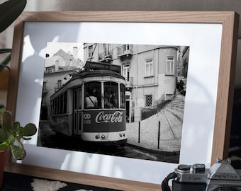 lisbon Portugal, Coca cola print, Coke advertisement, Lisbon Tram, Coke wall art, Coke photography, Portugal Art, Lisbon Photography, travel