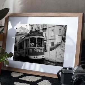 lisbon Portugal, Coca cola print, Coke advertisement, Lisbon Tram, Coke wall art, Coke photography, Portugal Art, Lisbon Photography, travel image 1