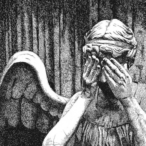 Weeping Angel pen and Ink drawing