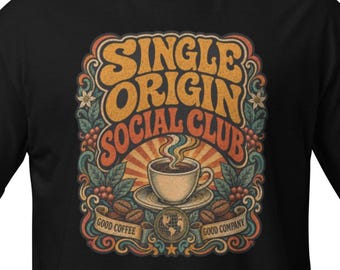 Coffee - Single Origin Coffee Club Psychedelic Short-Sleeve Unisex T-Shirt