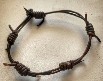 Barbed Wire, Leather Cuff