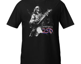 Ben Franklin playing Keytar Short-Sleeve Unisex T-Shirt