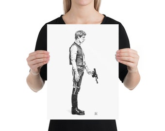 Han Solo, Pen and Ink Drawing