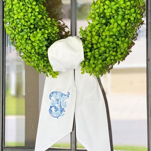 Wreath Sash Monogrammed/Personalized