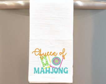 Mahjong Tea Towel queen of mahjong