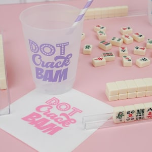 Dot Crack Bam Shatterproof Frost Flex Cups. Set of 8 | Mahjong