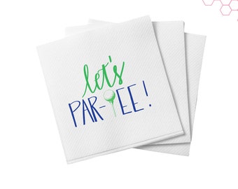 ParTEE Golf Cocktail Linen-Like Napkins 2024