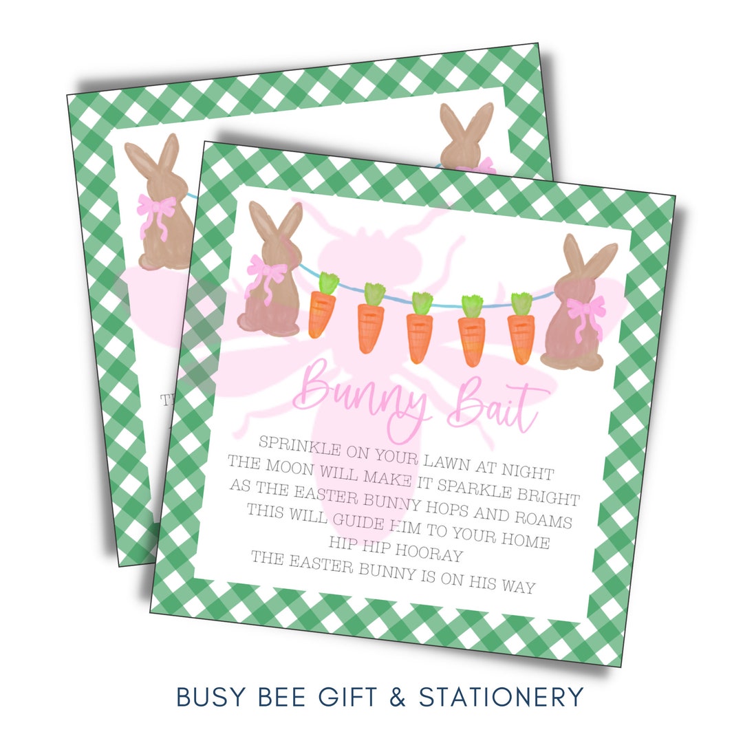 Bunny Bait Easter Treat Tag/sticker printable