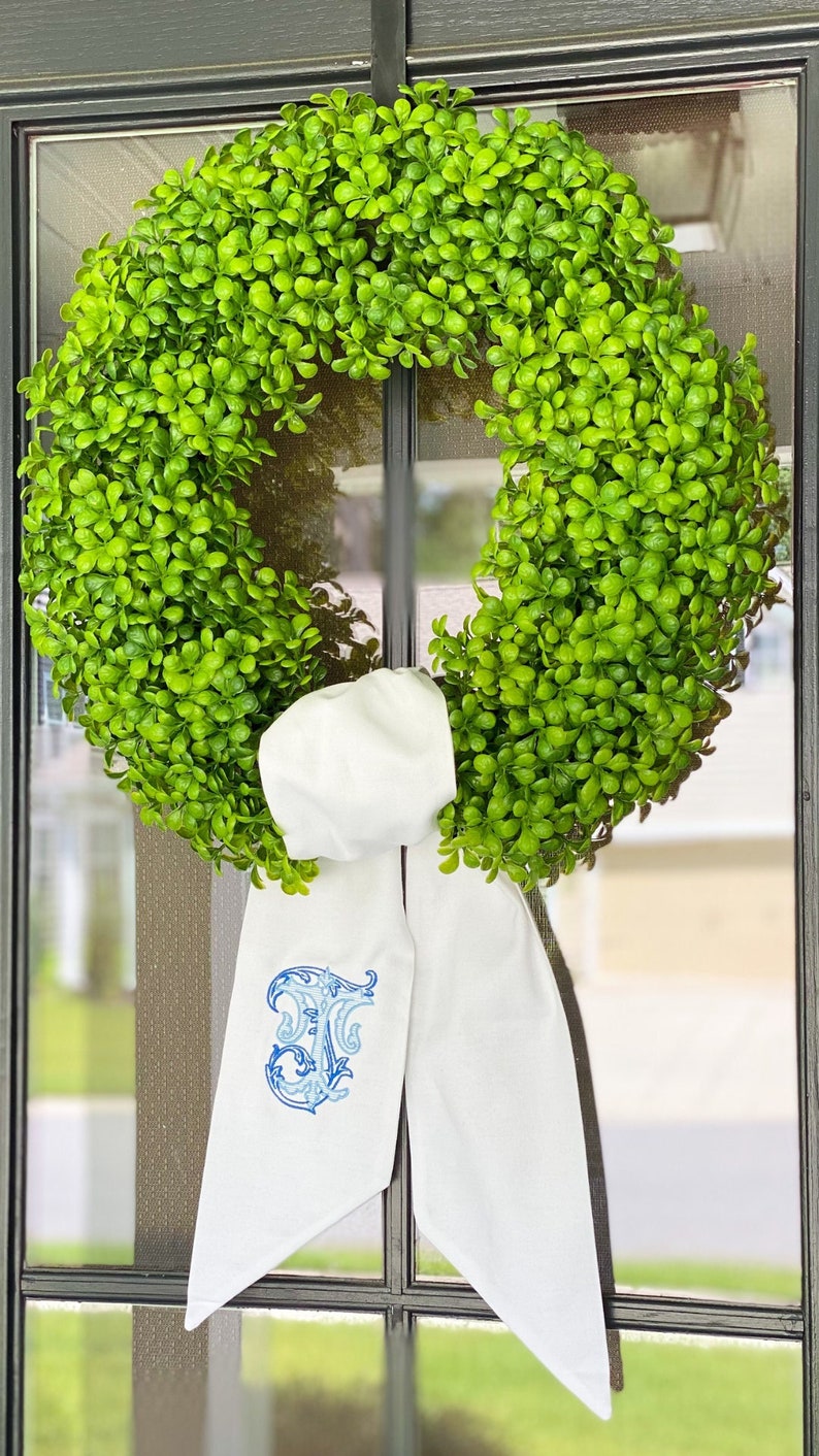 Wreath Sash Monogrammed/Personalized image 1