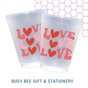 LOVE Valentine's Day Shatterproof Frost Flex Cups | Set of 6