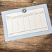 Monogrammed/personalized Weekly Desk Calendar 2 Sizes - Etsy