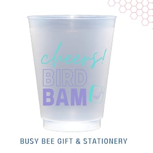 Cheers! Bird Bam frost flex Cups. Set of 8 Mahjong