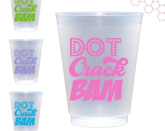 Dot Crack Bam Mahjong Shatterproof Frost Flex Cups | Set of 6
