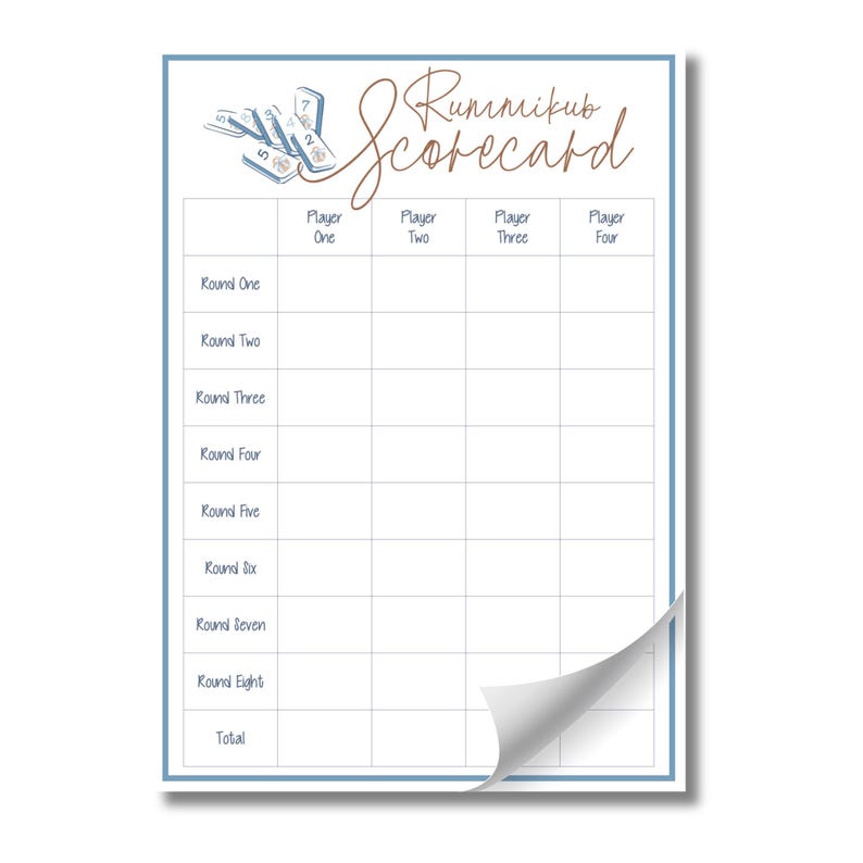 Rummikub Scorecard 5x7 Notepad | 25 Sheets - Etsy