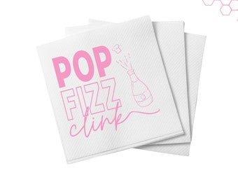 Pop Fizz Clink Linen-Like Napkins - 20 per pack