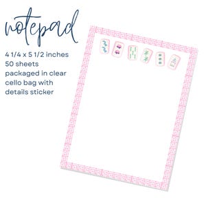 Bam Let's Mahj | Mahjong A2 Notepad | 50 Sheets