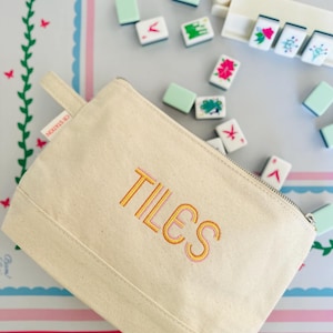 Mahjong Canvas Tiles Bag