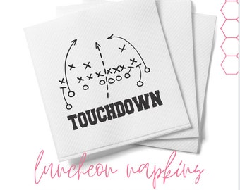 Touchdown Gameday game play football luncheone Linen-Like Napkins