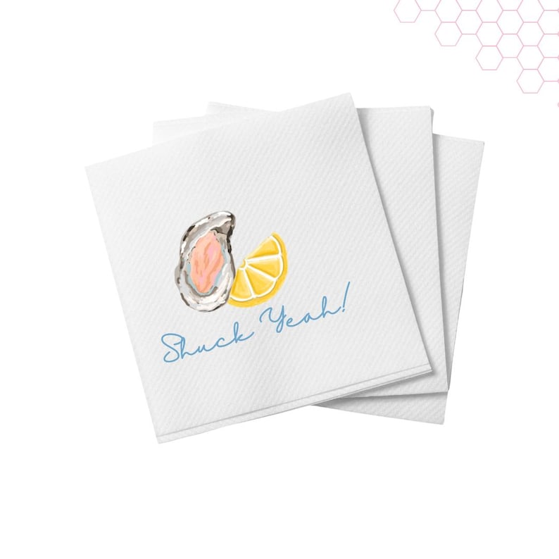 Shuck Yeah Oyster Cocktail Napkins - 20 Count Bild 1