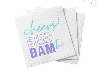 Cheers! Bird Bam Mahjong Cocktail Linen-Like Napkins