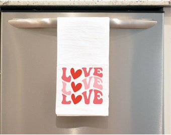 LOVE Valentine' Day  Tea Towel