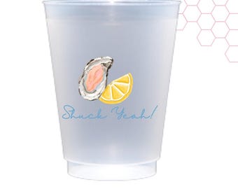 Shuck Yeah! Oyster Roast Shatterproof Frost Flex Cups | Set of 6