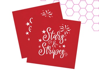 Stars and Stripes Independence Day Napkins - luncheon