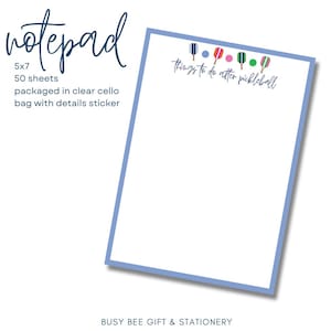 Things to do After Pickleball Notepad 5x7 inches