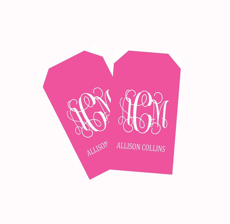 Monogram With Name Stationery Gift Tags Enclosure Cards Etsy