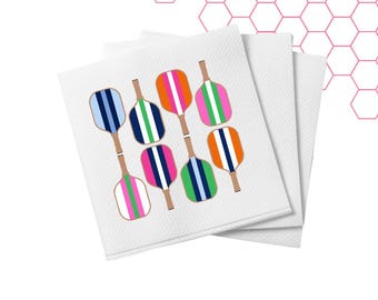 Pickleball Paddle Cocktail Napkins | 20 Count