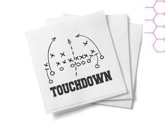 Touchdown Gameday game play football Cocktail Linen-Like Napkins