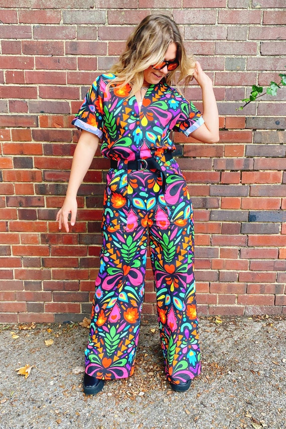 Wide Leg Jumpsuit Loungewear Denim. Handmade Overalls. Perfect