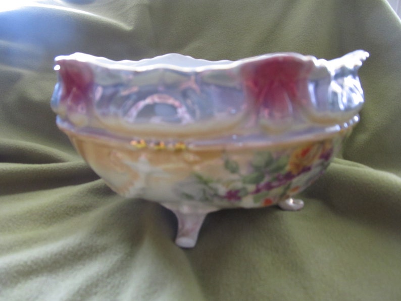 Stunning IPF Germany footed china candy dish/ serving dish/ Etsy