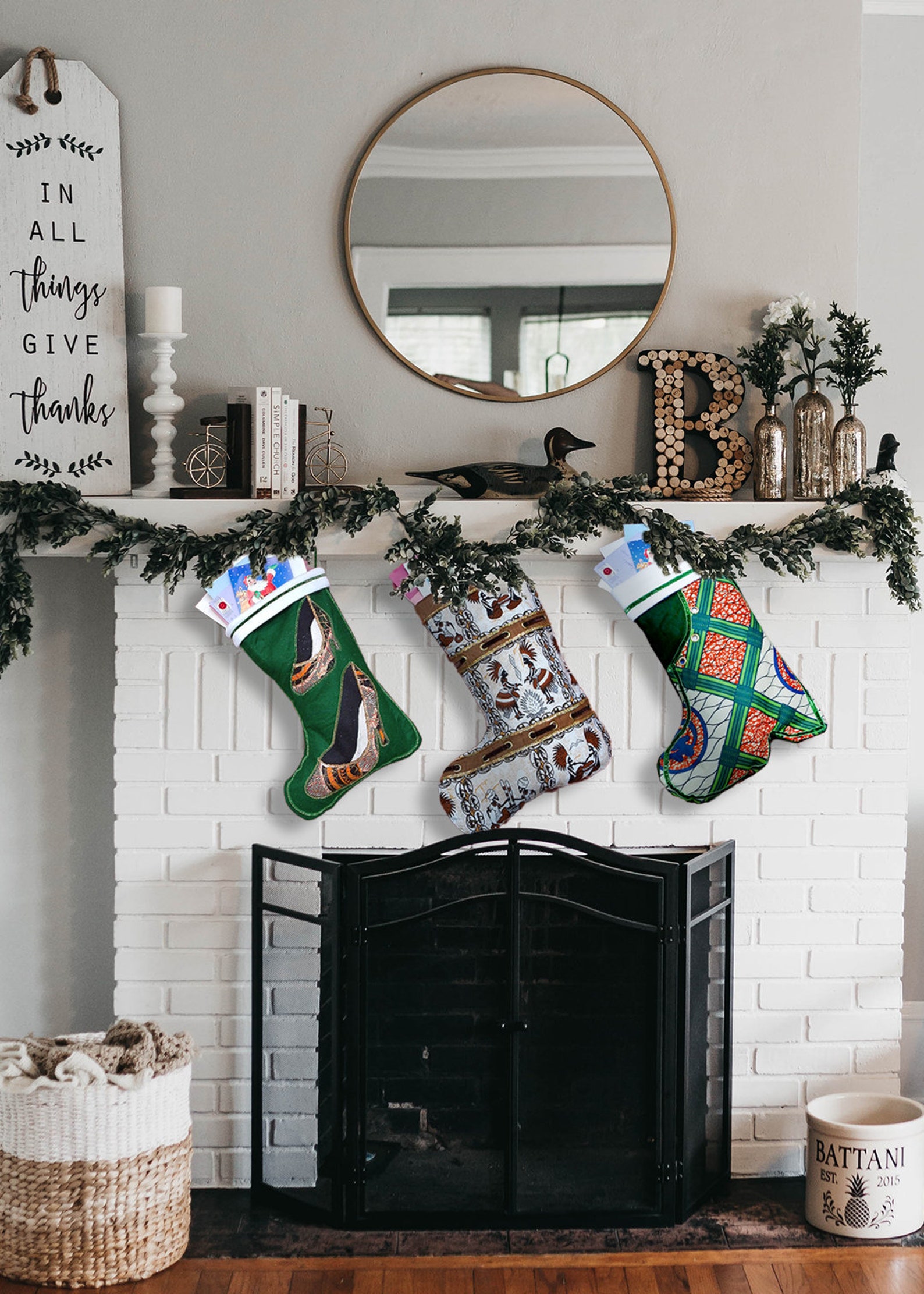 Large Christmas Stocking Kente Boot African Print - Etsy