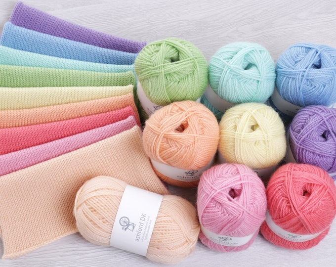 Ashford DK Double Knit Yarn: Pastels
