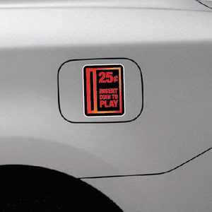 Arcade Coin Slot Sticker - Car, Bumper Sticker