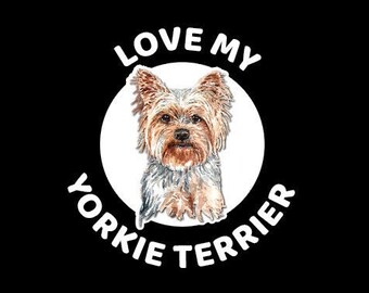 Love my Yorkie Terrier - Window Decal