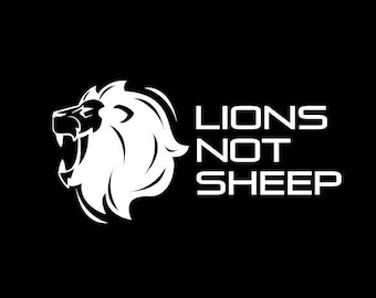 Lions Not Sheep Decal