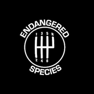 Manual Stick Shift - Endangered Species Decal