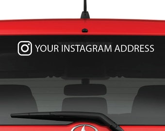 Custom Instagram Address Car Window Decal