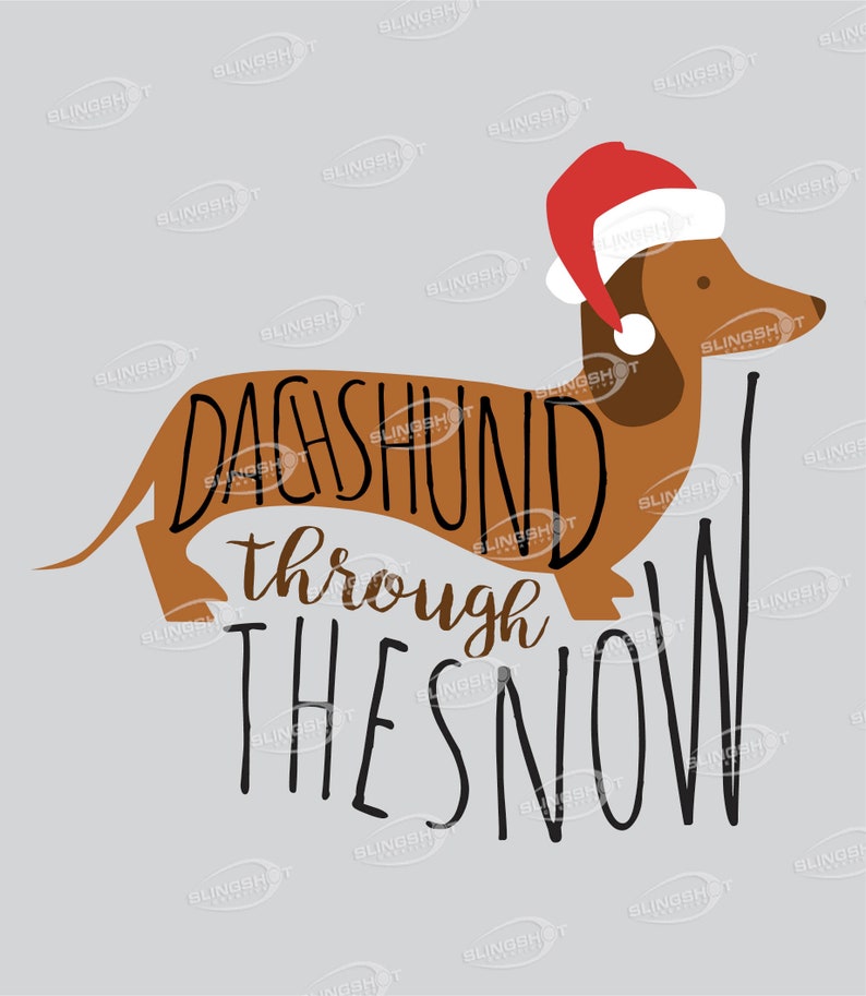Download Vector Dachshund Through the Snow Shirt Cut File SVG AI | Etsy