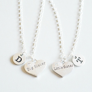 Sisters Necklaces big Sis Lil Sis Big Sister Little Sister