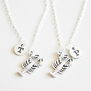 Lobster Necklaces, Lobster Friends, Set of 2 Best friend necklace, Lobster Friendship necklace,Bff necklace, BFF,BFF Gift, Friends necklace,