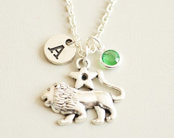 Leo ketting, Leo cadeau, Leo sieraden, Leo ketting cadeau, Leo Zodiac ketting, horoscoop ketting, juli, augustus, gepersonaliseerde Leo