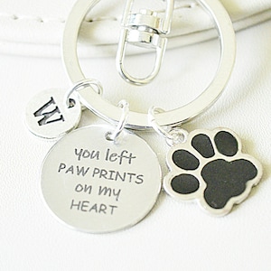 Pet Remembrance Gift, Remembrance Keychain Pet, Pet Sympathy Gift, Loss of Pet, Dog Memorial,Cat remembrance,You left Paw prints on my heart
