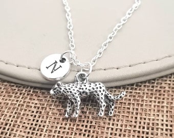 Jaguar Necklace, Jaguar Gift, Jaguar Jewelry, Jaguar Lover, Safari Gift, Safari Jewelry, Safari Necklace, Silver Necklace, Animal Lover