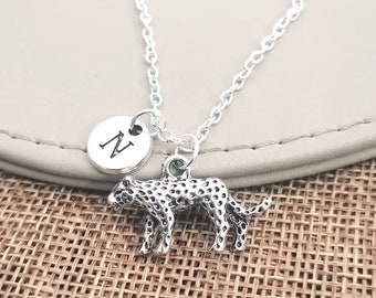 Collar de jaguar, regalo de jaguar, joyería de jaguar, amante de jaguar, regalo de safari, joyería de safari, collar de safari, collar de plata, amante de los animales