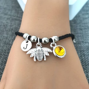 Bracelet abeille, bracelet abeille pour femme, cadeau abeille, bijoux abeille, cadeaux abeille pour elle, amitié abeille, abeille personnalisée, abeille, cadeau pour elle image 1
