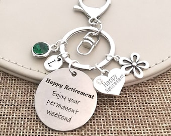 Personalisiertes Ruhestandsgeschenk, Happy Retirement Geschenk, Ruhestand Geschenk für Frauen, Ruhestand Schlüsselanhänger, Happy Retirement, Ruhestand Schlüsselanhänger