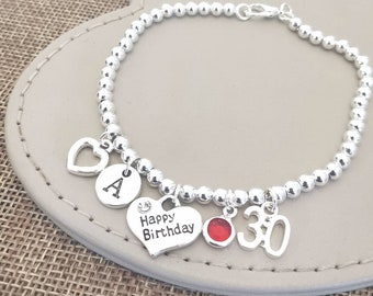 30th Birthday Gift, 30th Birthday Bracelet, 30th Birthday, 30th Birthday Gift for girls, Birthday 30, 30 Birthday, 30th Present, Sister